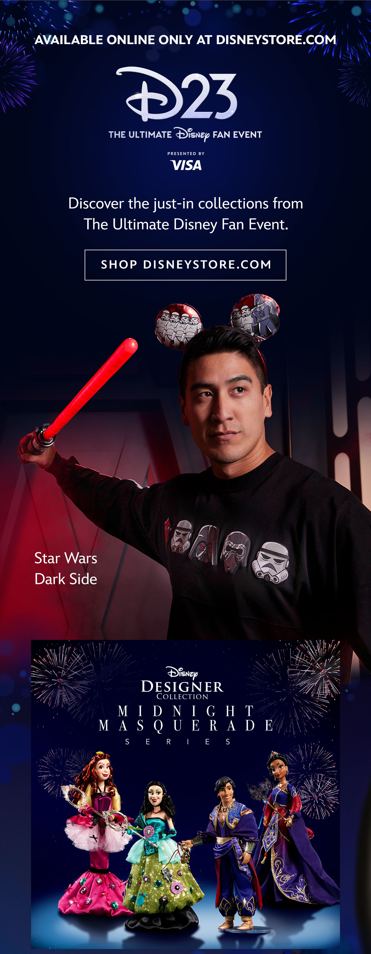 Available Online Only at DisneyStore.com. Discover the just-in collections from The Ultimate Disney Fan Event. Shop DisneyStore.com. Star Wars Dark Side. Disney Designer Doll Collection Midnight Masquerade Series | Shop DisneyStore.com.