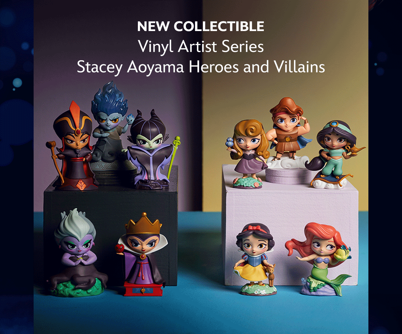 New Collectible. Vinyl Artist Series Stacey Aoyama Heroes and Villains | Shop D23